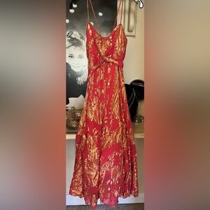 green emerald velvet dress Layla Metallic Mini Dress, Gold / S